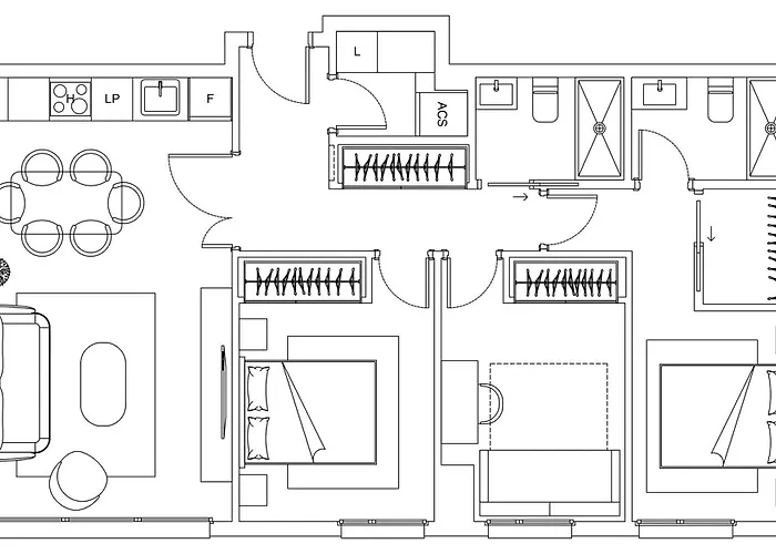 Aq 21 Floor 3 Bed Apartmán Màlaga